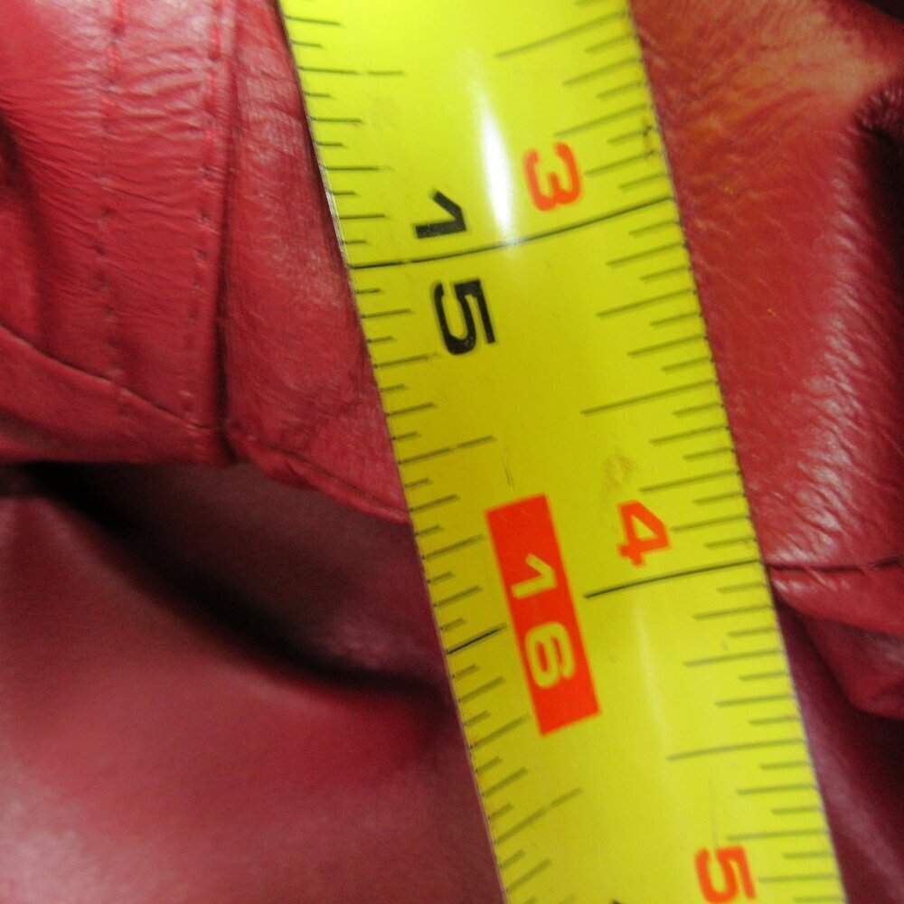 Newport News Leather Pants Size 29x32 Genuine Leather Oxblood Red - Picture 11 of 12